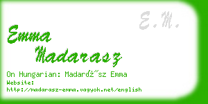 emma madarasz business card